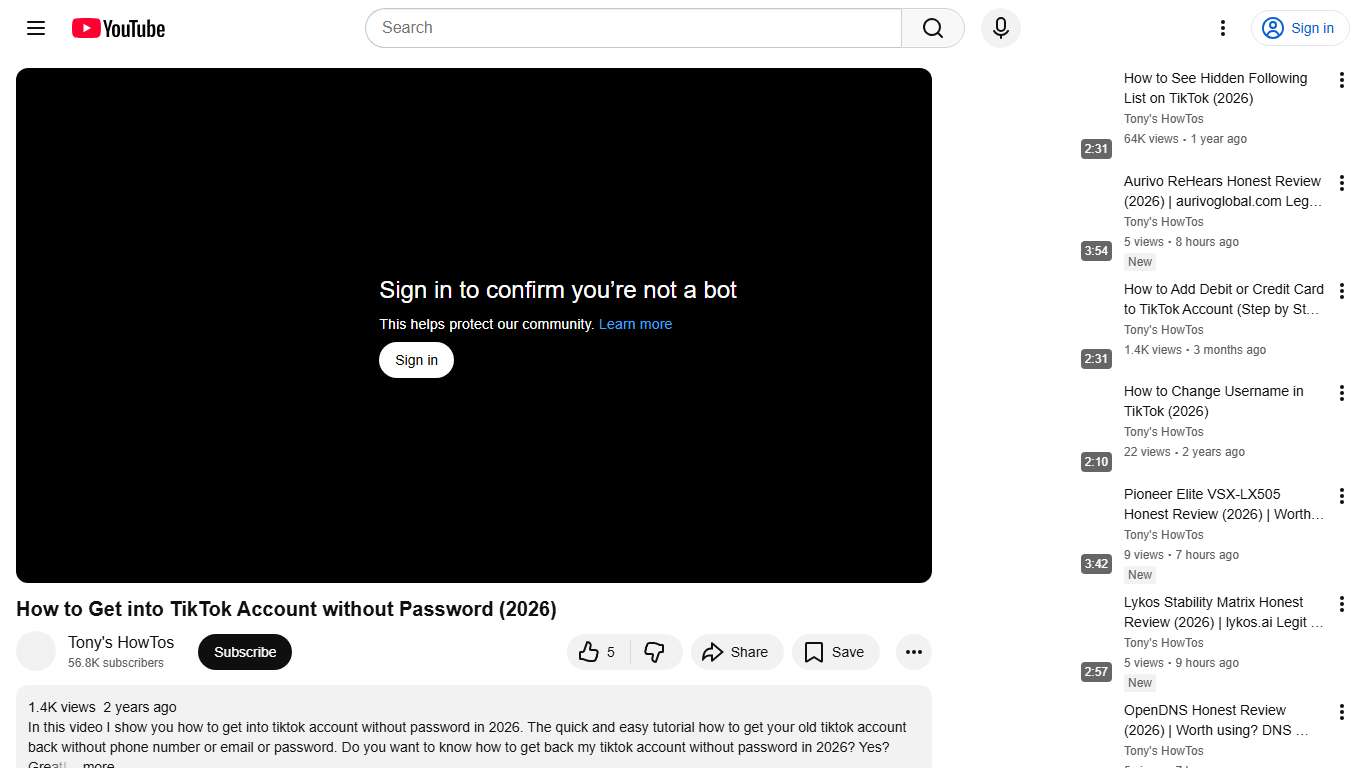 How to Get into TikTok Account without Password (2026) - YouTube