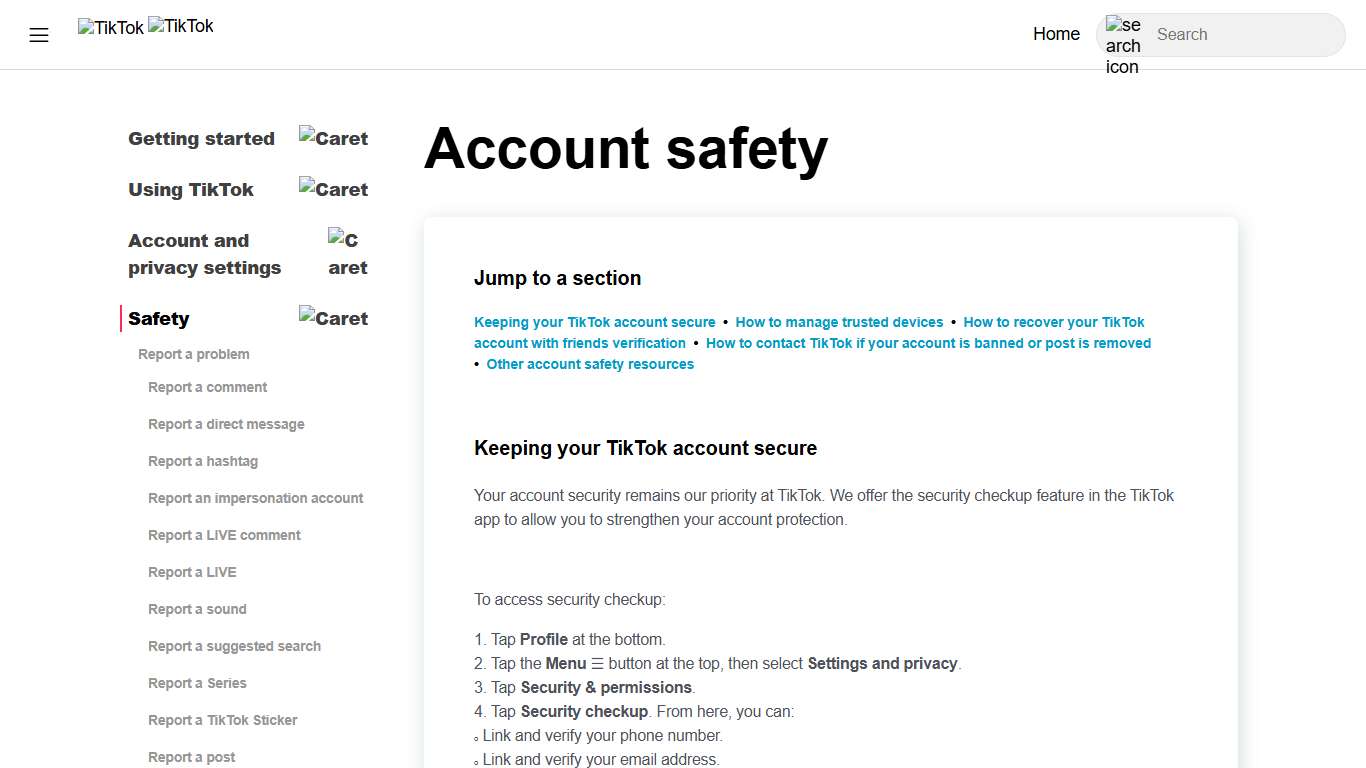 Account safety